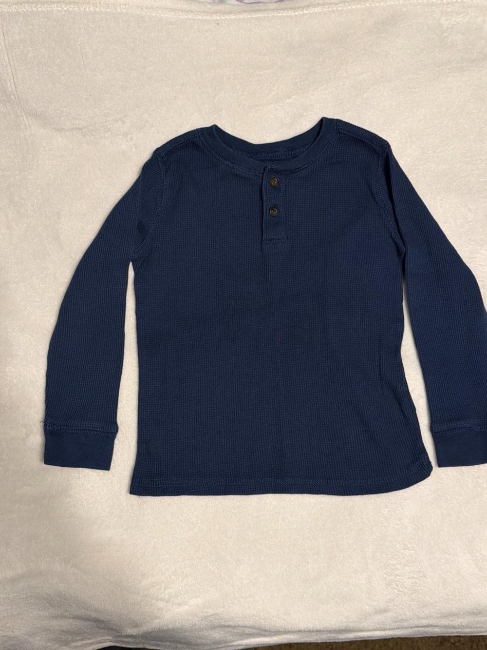 Garanimals Navy Blue Long Sleeve Waffle Henley